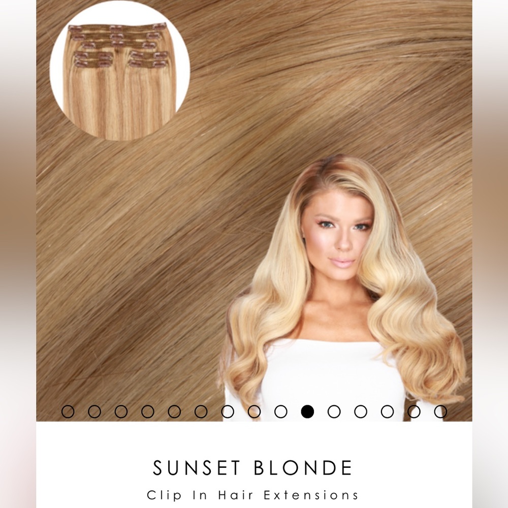Cashmere Hair Sunset Blonde 18” Clip In Extensions